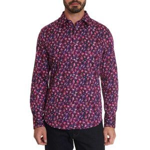 Robert Graham Men's Space Travel Classic Long Sleeve Stretch Woven Shirt Medium